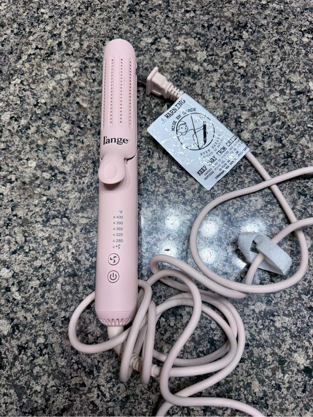 Lange Pink Mini Hair Straightener and cooling curler duo